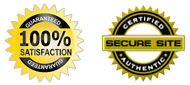 100% Satisfunction Guaranteed and This is a Secure Site